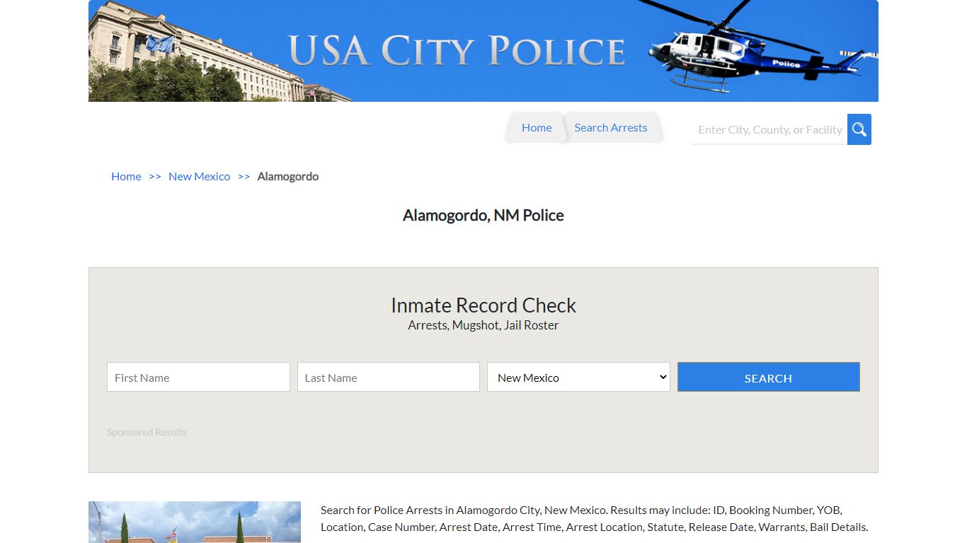 Alamogordo, NM Police | Jail Records
